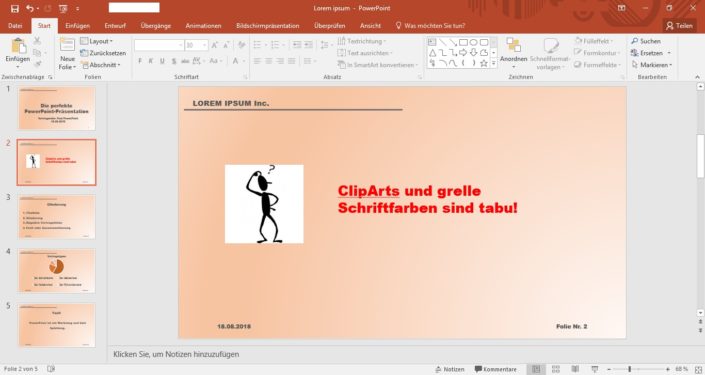 powerpoint presentation auf deutsch